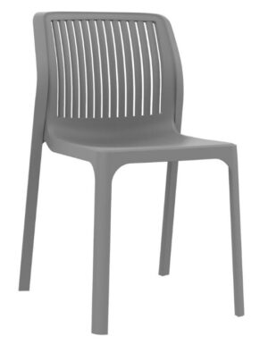 כסא תלמיד פלסטיק אפור דגם הפי פסים